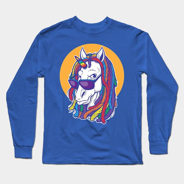 Unicorn Rasta Long Sleeve T-Shirt by TomCage